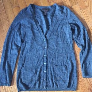 SOLD Charcoal grey merino wool cardigan sweater